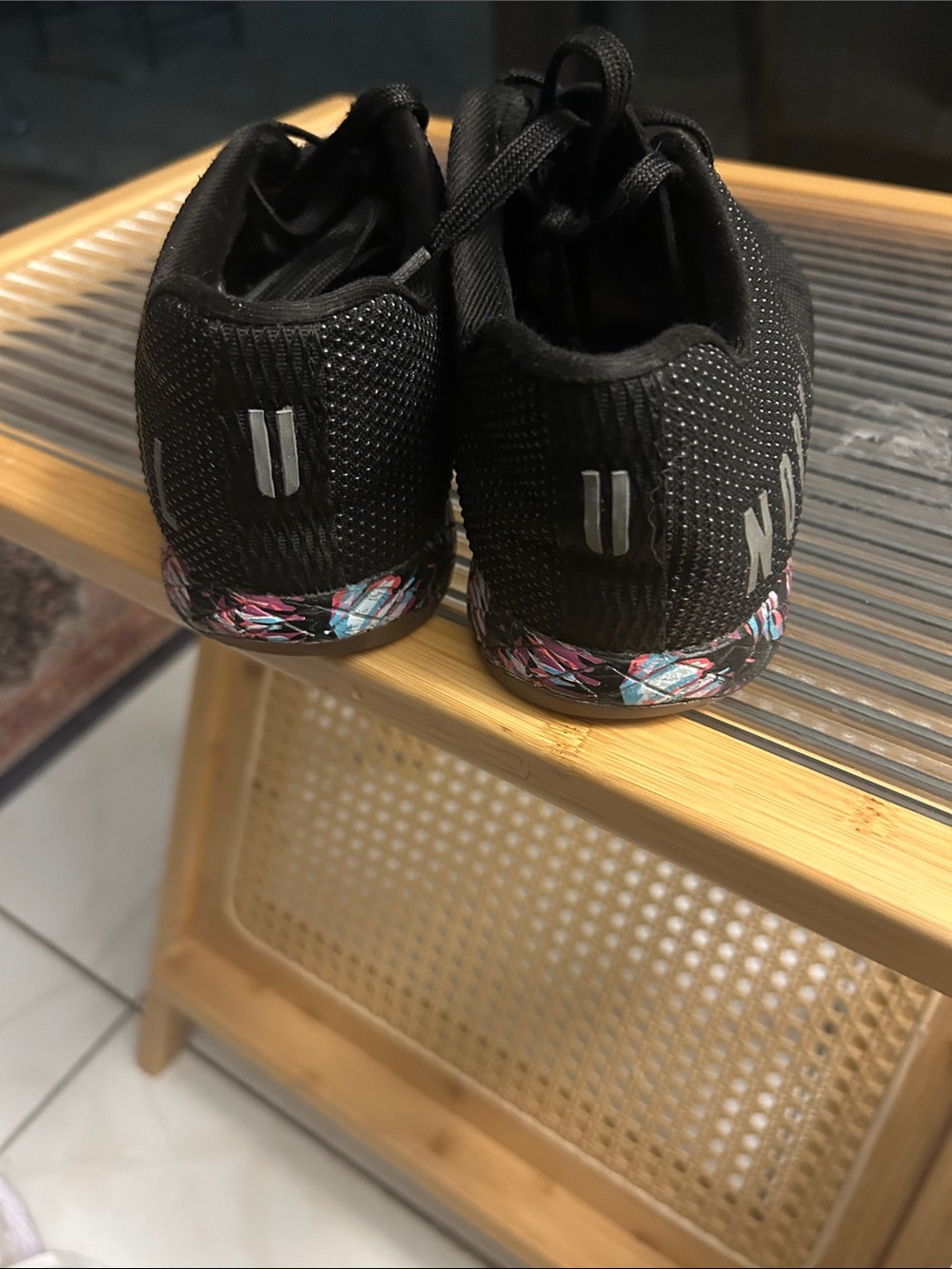 NOBULL Black Sneakers with Floral-Patterned Sole - Picture 4 of 5